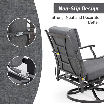 Aoodor Patio High Back Chair Cushions Set of 4, 46x21x4 Inches(Only Cushions)