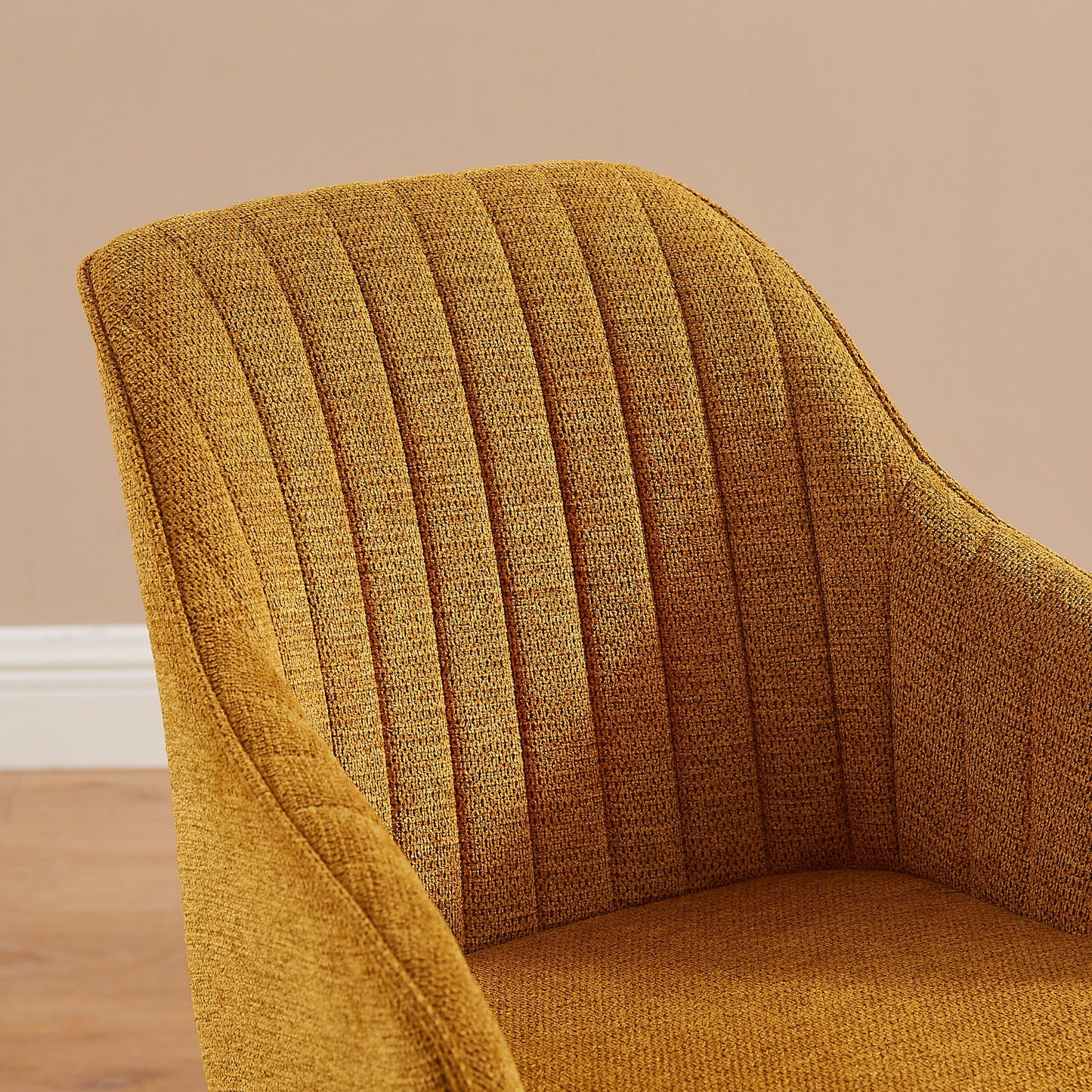 Art Leon Modern Home Office Swivel Arm Accent Chair with Wood Legs