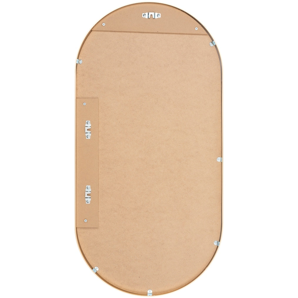 Livabliss Aranya Modern Aluminum Oval Pill-Shaped Accent Mirror