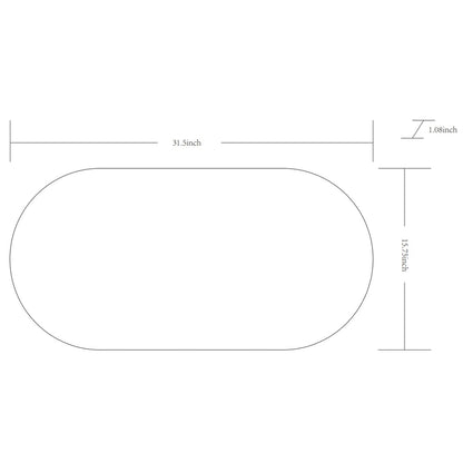 Livabliss Aranya Modern Aluminum Oval Pill-Shaped Accent Mirror