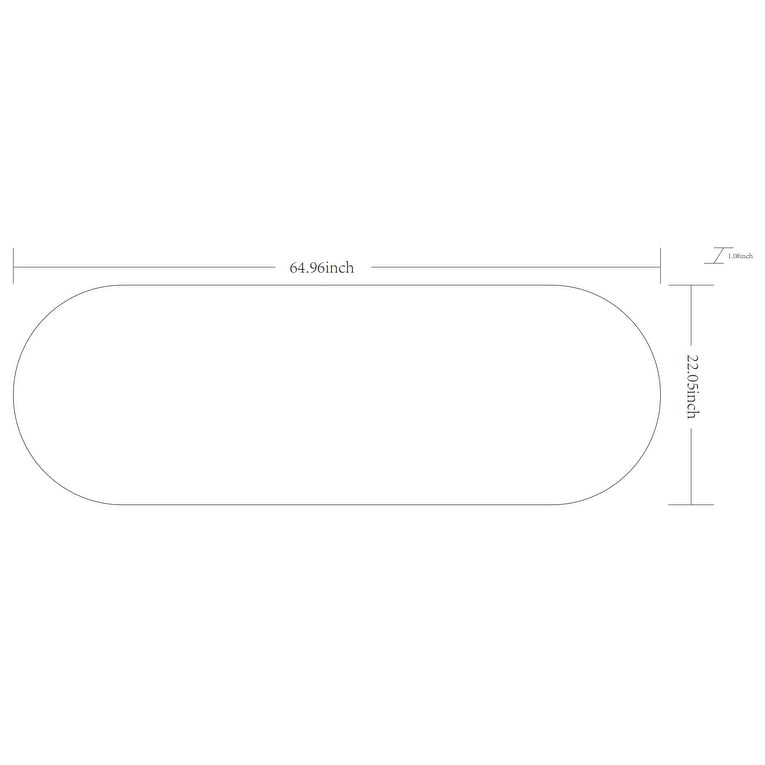 Livabliss Aranya Modern Aluminum Oval Pill-Shaped Accent Mirror