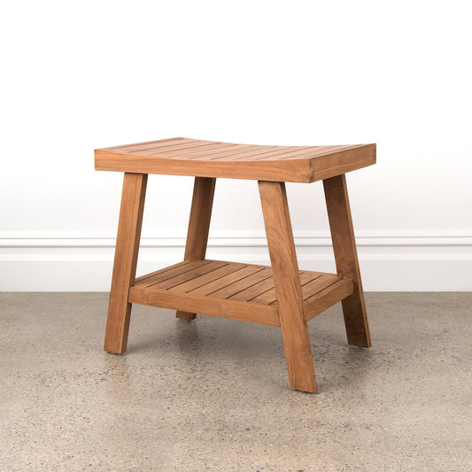 Aurora Home Indonesian Teak Shower Table/Bench