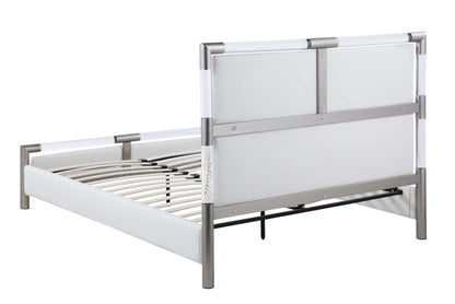 Acrylic Bedroom Set w/ Queen Bed, Buffet & Lamp Table | Modern Motion - BARCELONA-QN-3PC