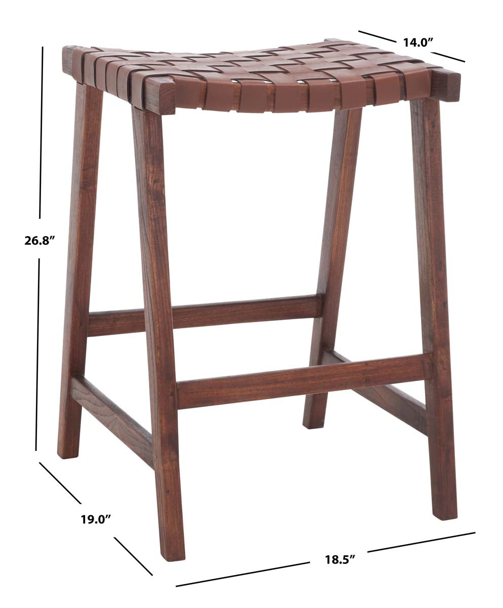Abreu Rectangle Counter Stool | Safavieh - BST1013