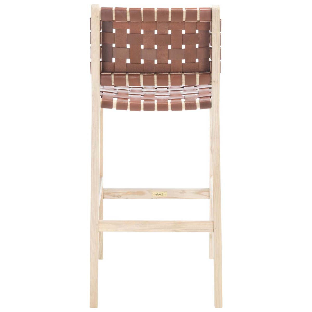 Adah Leather Bar Stool | Safavieh - BST1014