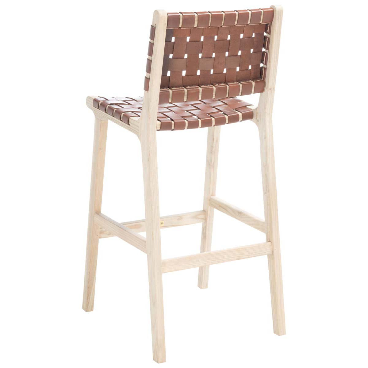 Adah Leather Bar Stool | Safavieh - BST1014