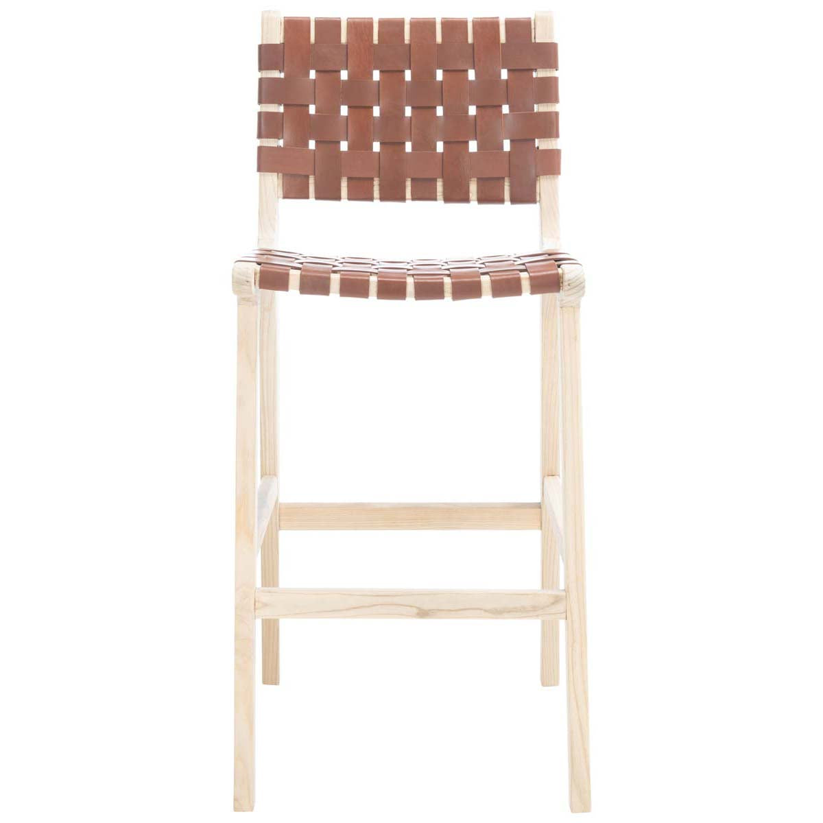 Adah Leather Bar Stool | Safavieh - BST1014