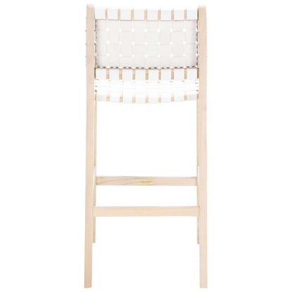 Adah Leather Bar Stool | Safavieh - BST1014