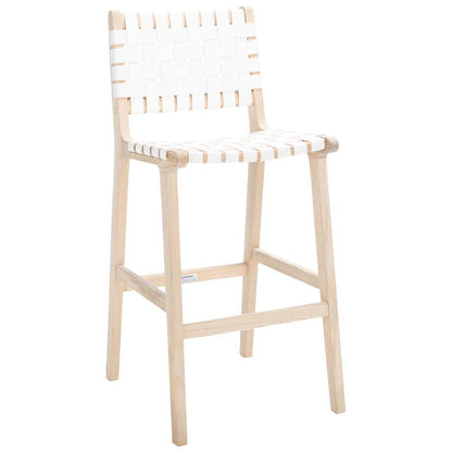 Adah Leather Bar Stool | Safavieh - BST1014