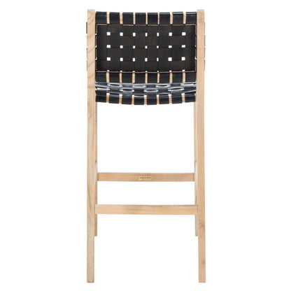 Adah Leather Bar Stool | Safavieh - BST1014