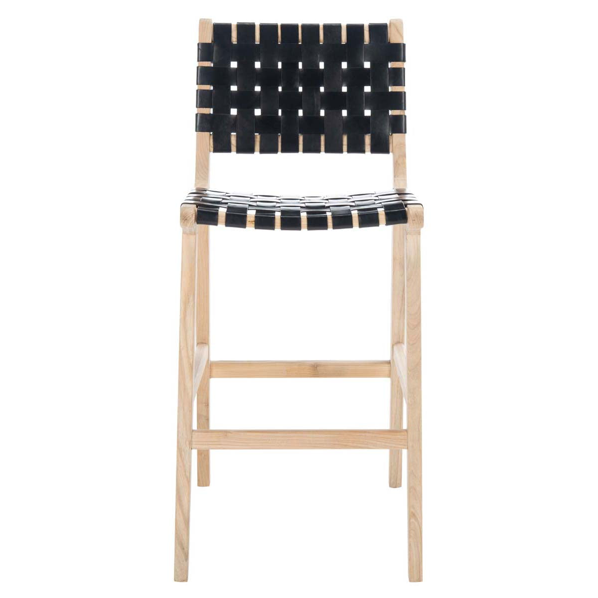 Adah Leather Bar Stool | Safavieh - BST1014