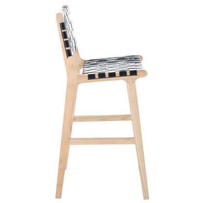 Adah Leather Bar Stool | Safavieh - BST1014