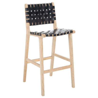 Adah Leather Bar Stool | Safavieh - BST1014