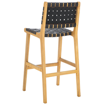 Adah Leather Bar Stool | Safavieh - BST1014