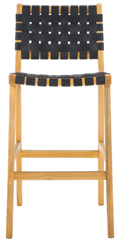 Adah Leather Bar Stool | Safavieh - BST1014