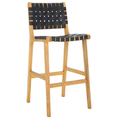 Adah Leather Bar Stool | Safavieh - BST1014