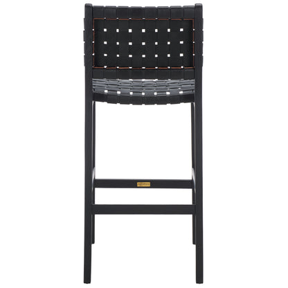 Adah Leather Bar Stool | Safavieh - BST1014