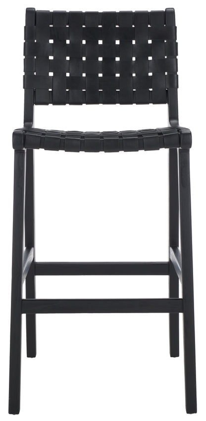 Adah Leather Bar Stool | Safavieh - BST1014