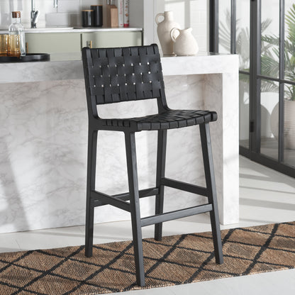 Adah Leather Bar Stool | Safavieh - BST1014