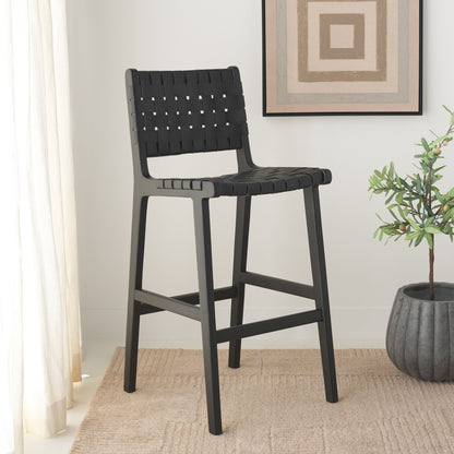 Adah Leather Bar Stool | Safavieh - BST1014