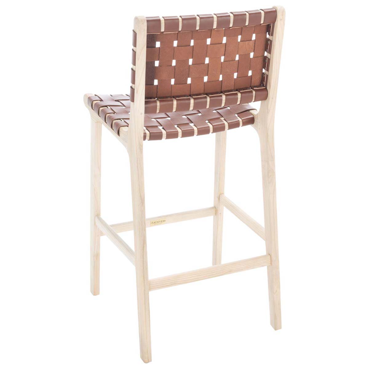Adah Leather Counter Stool | Safavieh - BST1015
