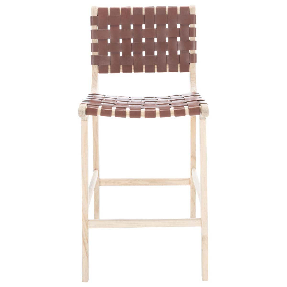 Adah Leather Counter Stool | Safavieh - BST1015
