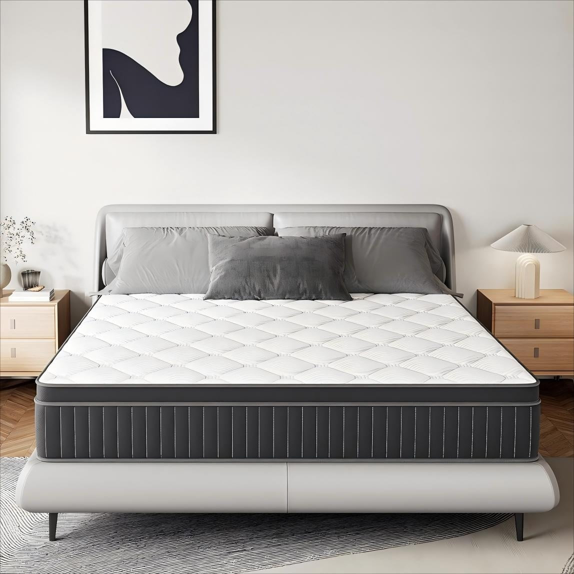 SweDrea 12in. Medium Firm Innerspring Mattress for Back Pain Relief and Cooling with CertiPUR-US, SGS and OEKO-TEX Certified