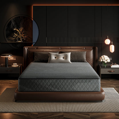 SweDrea 8/12 in. Medium Firm Gel-infused Memory Foam Hybrid Mattress Cooling and Breathable with CertiPUR-US, SGS and OEKO-TEX