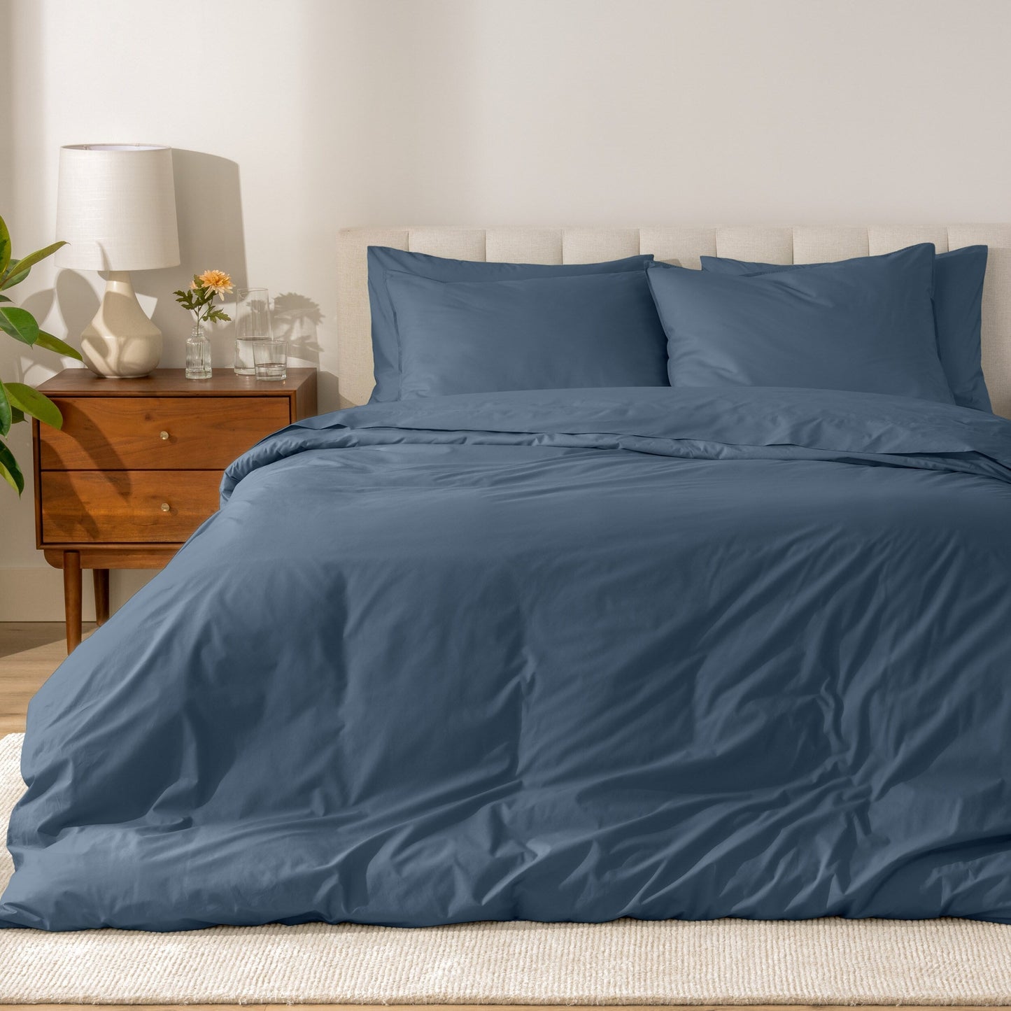 Bare Home Organic Cotton Percale Duvet Cover Set