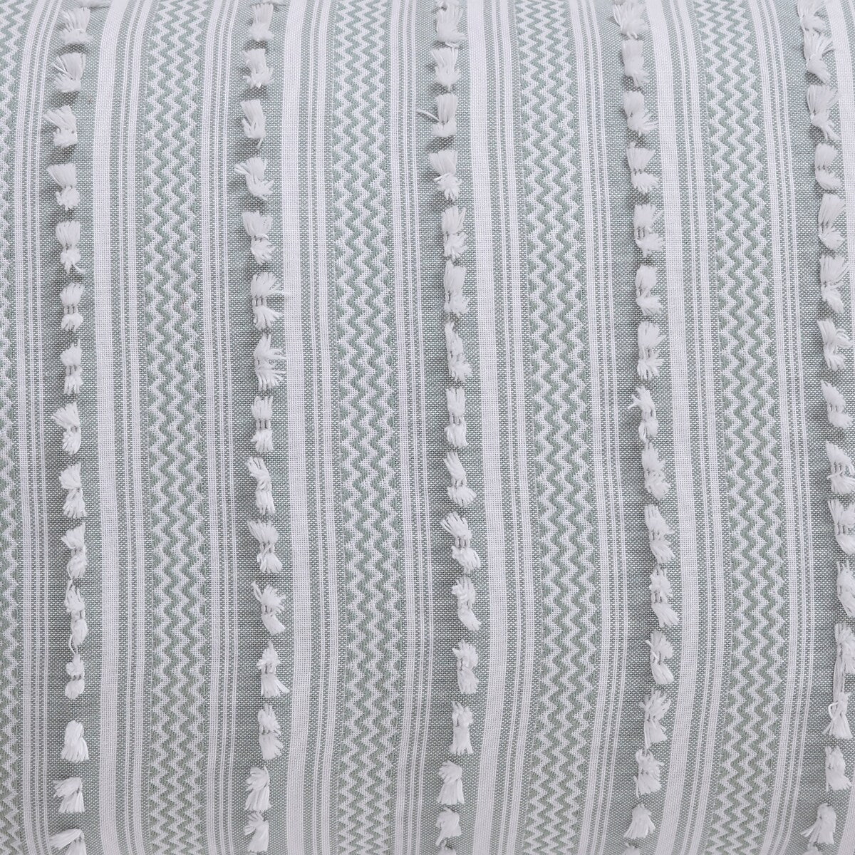 Better Trends Angelique Comforter Set 100% Cotton Tufted Soft Plush Chenille Elegant Stripes Machine Washable & Tumble Dry