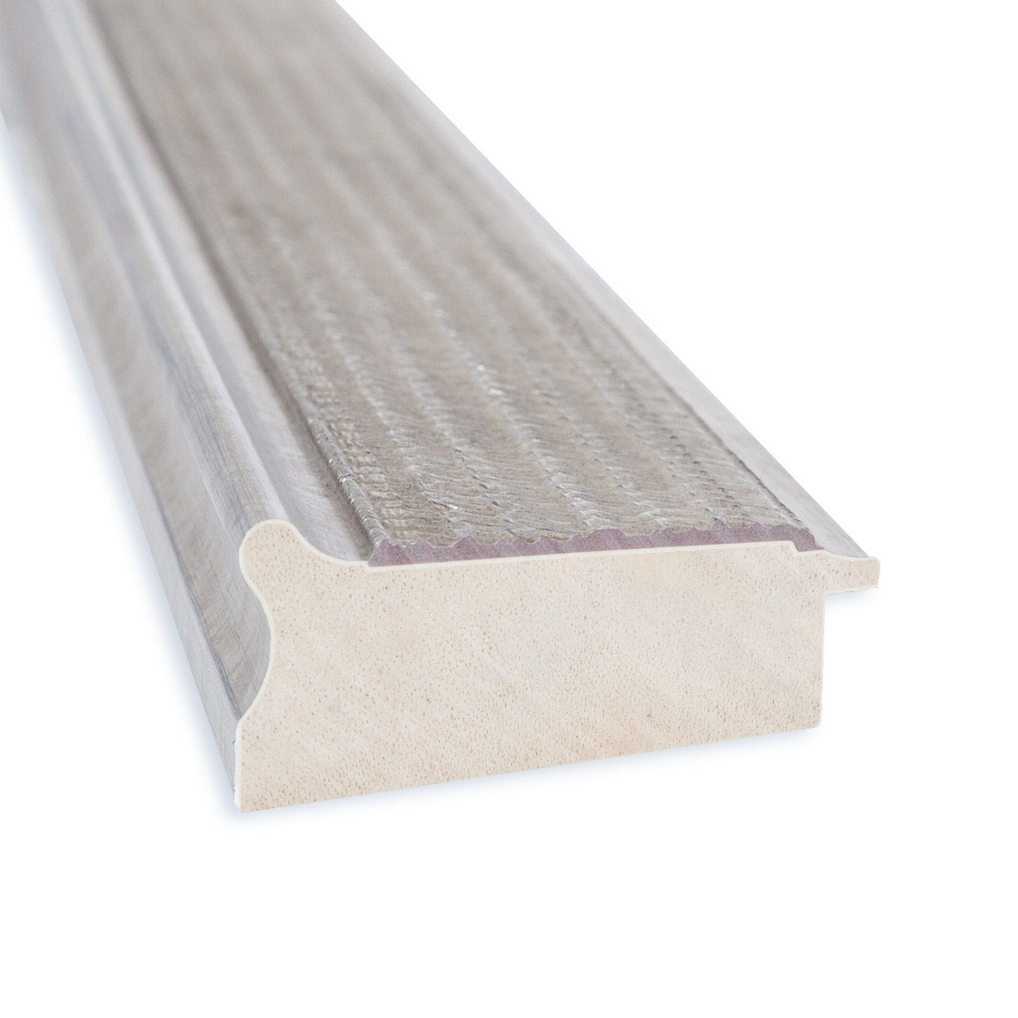 Beveled Wood Bathroom Wall Mirror - Trellis Silver Frame - Trellis Silver