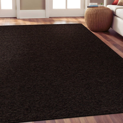 Beverly Rug Solid Color Non-Slip Rubber Back Washable Indoor Area Rug