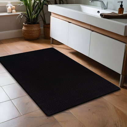 Beverly Rug Solid Color Non-Slip Rubber Back Washable Indoor Area Rug