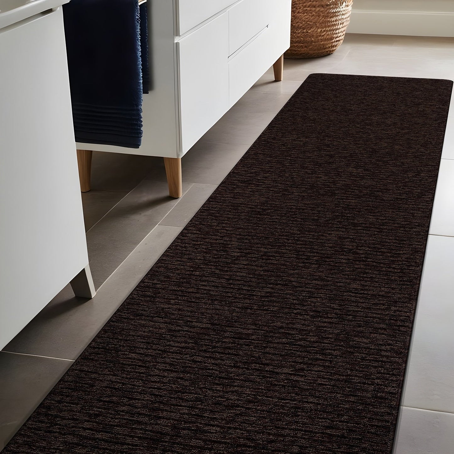 Beverly Rug Solid Color Non-Slip Rubber Back Washable Indoor Area Rug