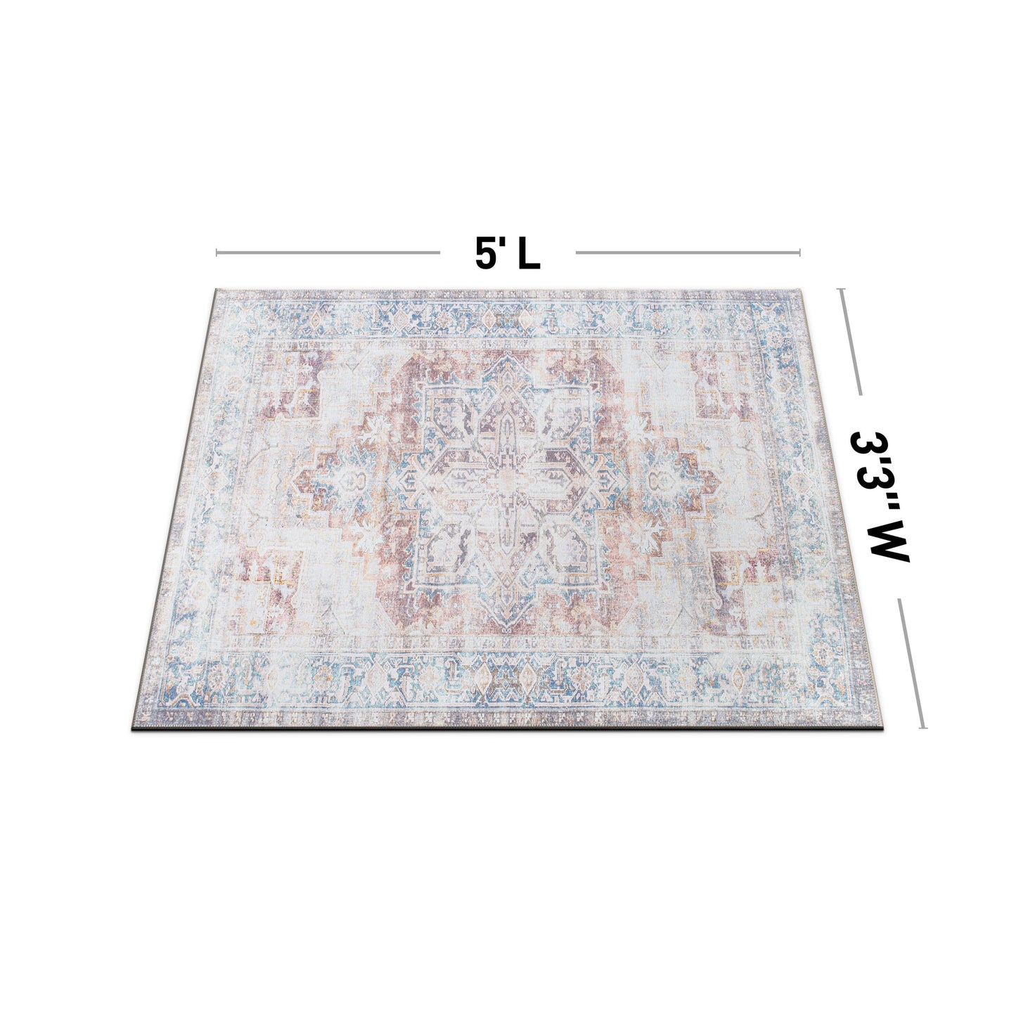 Bohemian Distressed Machine Washable Area Rug