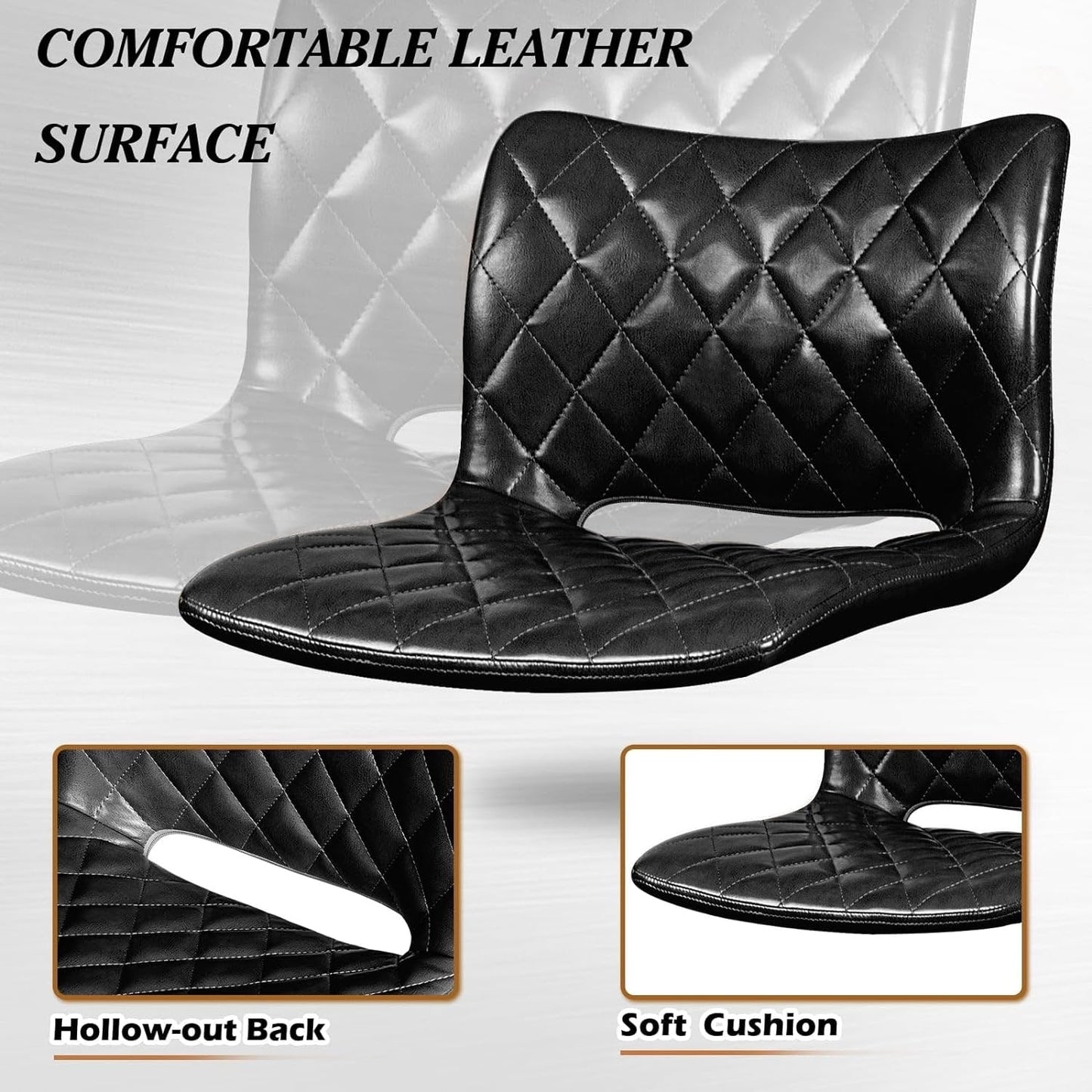 Bossin Adjustable Swivel Bar Stools with Backs – Counter Height