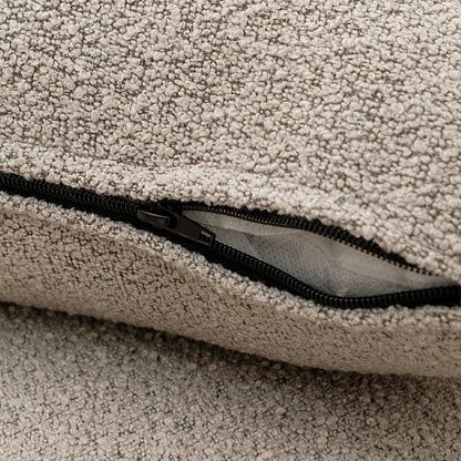 KINWELL Boucle Upholstered 2-Seats Loveseat with Pillows