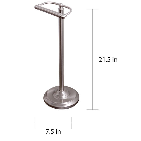 Kingston Brass Brushed Nickel Standing Pedestal Toilet Paper Holder