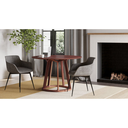 Aldo Round Dining Table Walnut | Moe's Furniture - CB-1027-03-0