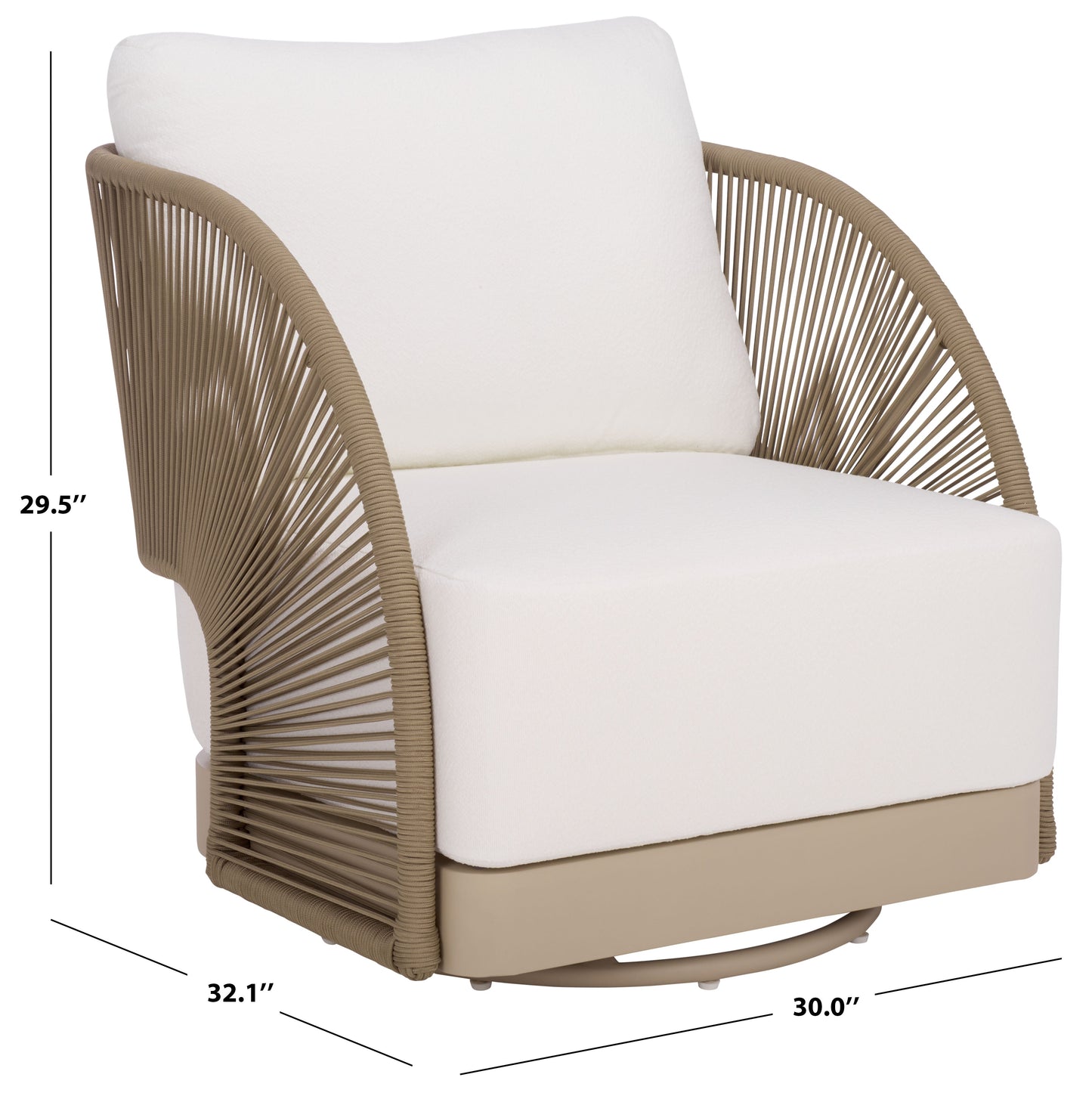 Adelandra Swivel Outdoor Chair | Safavieh Couture - CPT4015