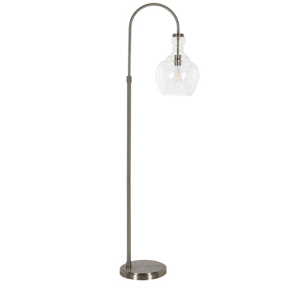 Verona Arc Floor Lamp with Glass Shade