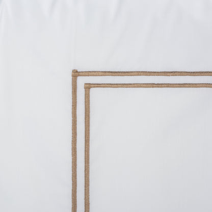2 Line Embroidery Hotel Duvet Cover 3 Piece | Safavieh - DVT1001