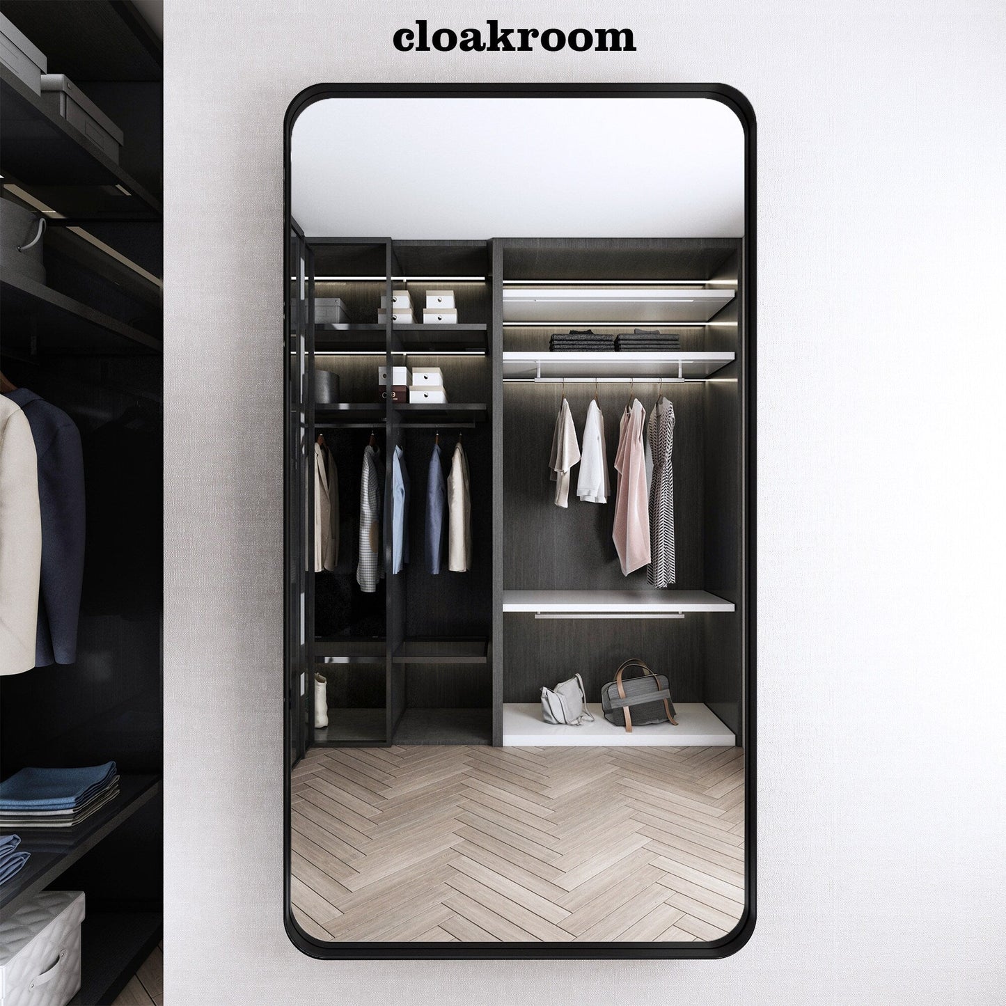 Framed Wall Mounted Bathroom Vanity Mirror