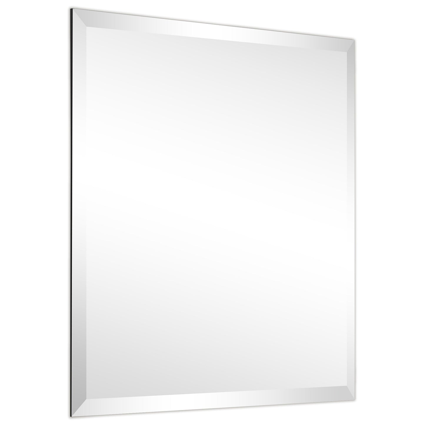 Frameless Beveled Prism Wall Mirror-Square/Rectangluar - Clear