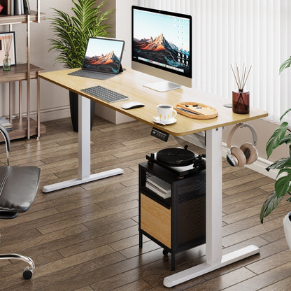 Futzca Height Adjustable Electric Standing Desk Sit Stand Computer Stand up Desk with Splice Board