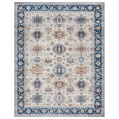 Gertmenian Crystal Print Washable Digital Printed Flat Pile Polyester Slip Resistant Area Rug Collection