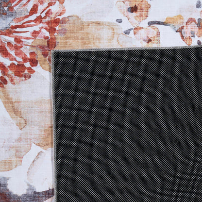 Gertmenian Crystal Print Washable Digital Printed Flat Pile Polyester Slip Resistant Area Rug Collection