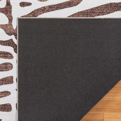 Gertmenian Crystal Print Washable Digital Printed Flat Pile Polyester Slip Resistant Area Rug Collection