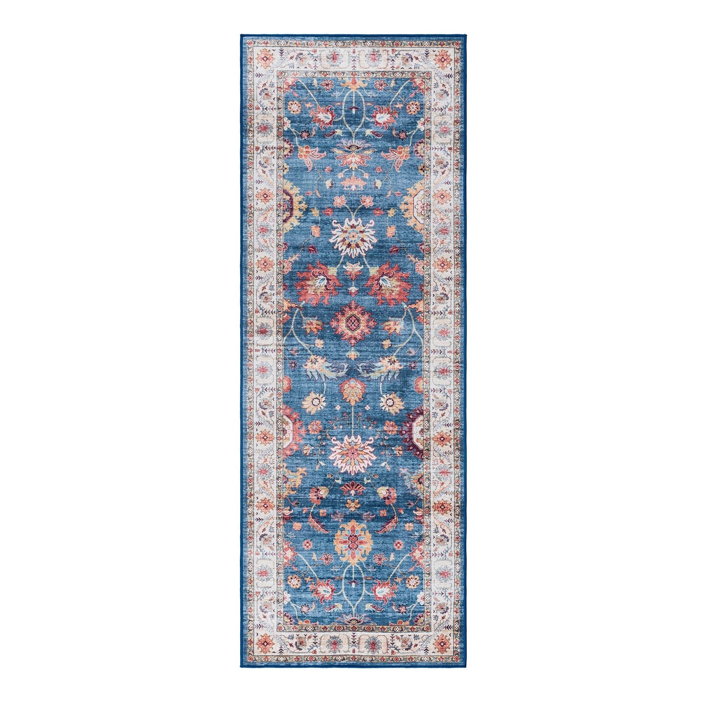 Gertmenian Crystal Print Washable Digital Printed Flat Pile Polyester Slip Resistant Area Rug Collection