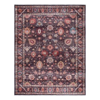 Gertmenian Crystal Print Washable Digital Printed Flat Pile Polyester Slip Resistant Area Rug Collection